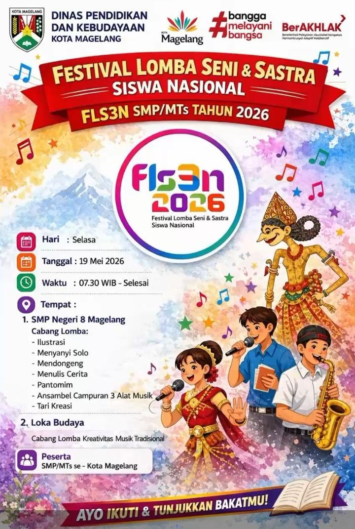 Program Festival Lomba Seni dan Sastra Siswa Nasional (FLS3N) SMP/MTs Tahun 2026